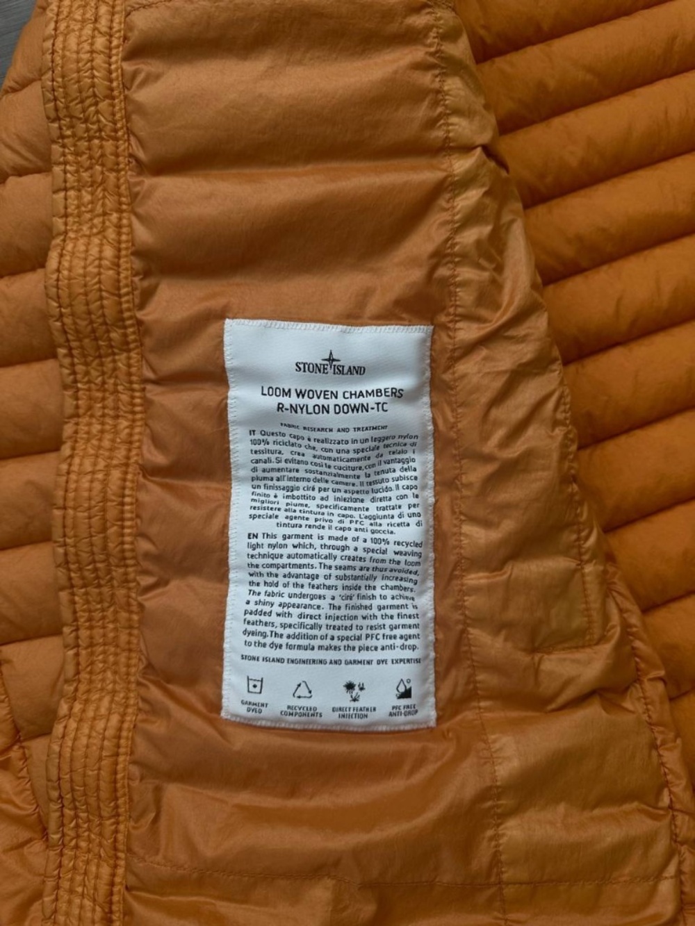 Stone Island LOOM WOVEN CHAMBERS R-NYLON DOWN-TC Winter Jacket Size S - Picture 6 of 6